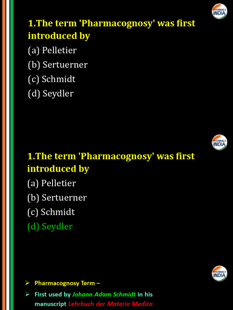 RRB-Model-Paper-10-Pharmacognosy-Class-1 | PDF | Alkaloid | Pharmacognosy