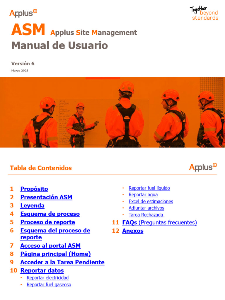 Manual de Usuario ASM Applus 6.0 | PDF | Sustentabilidad | Energía ...
