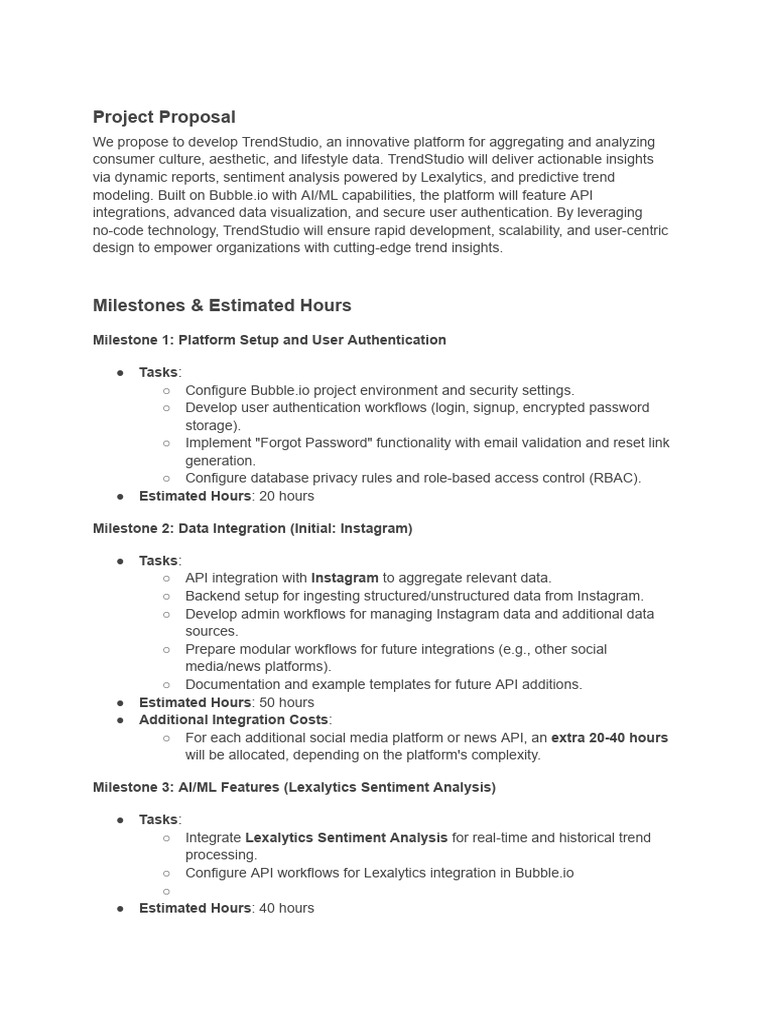 Proposal- TrendStudio | PDF | Systems Engineering | Software