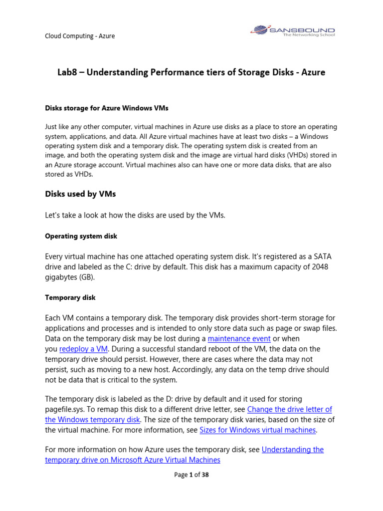 Azure VM Disk Storage Performance Tiers | PDF | Hard Disk Drive ...