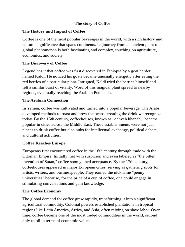 Reading practice | PDF | Coffee | Coffeehouse