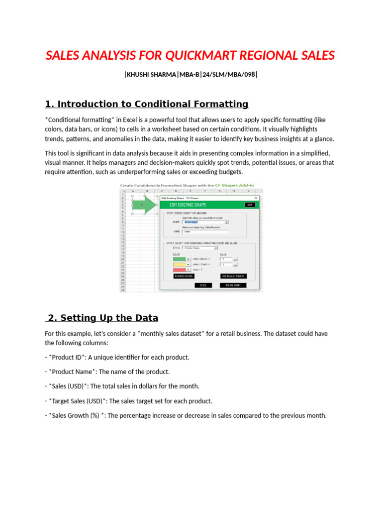 Sales Analysis For Quickmart Regional Sales | PDF | Marketing Strategy ...