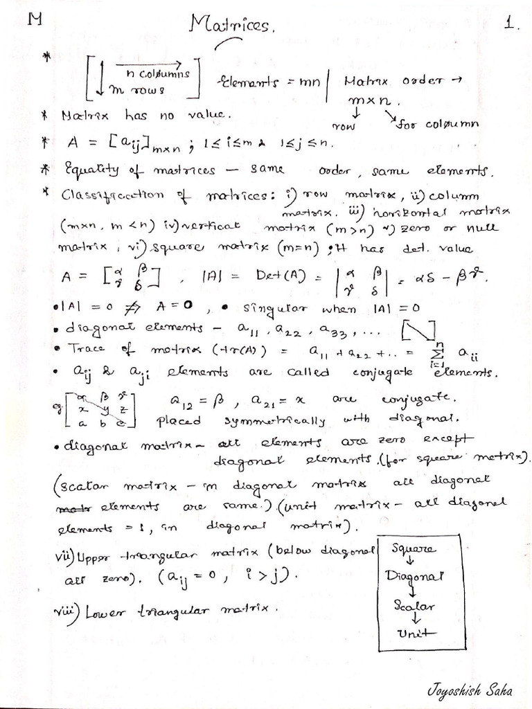 M Matrices | PDF