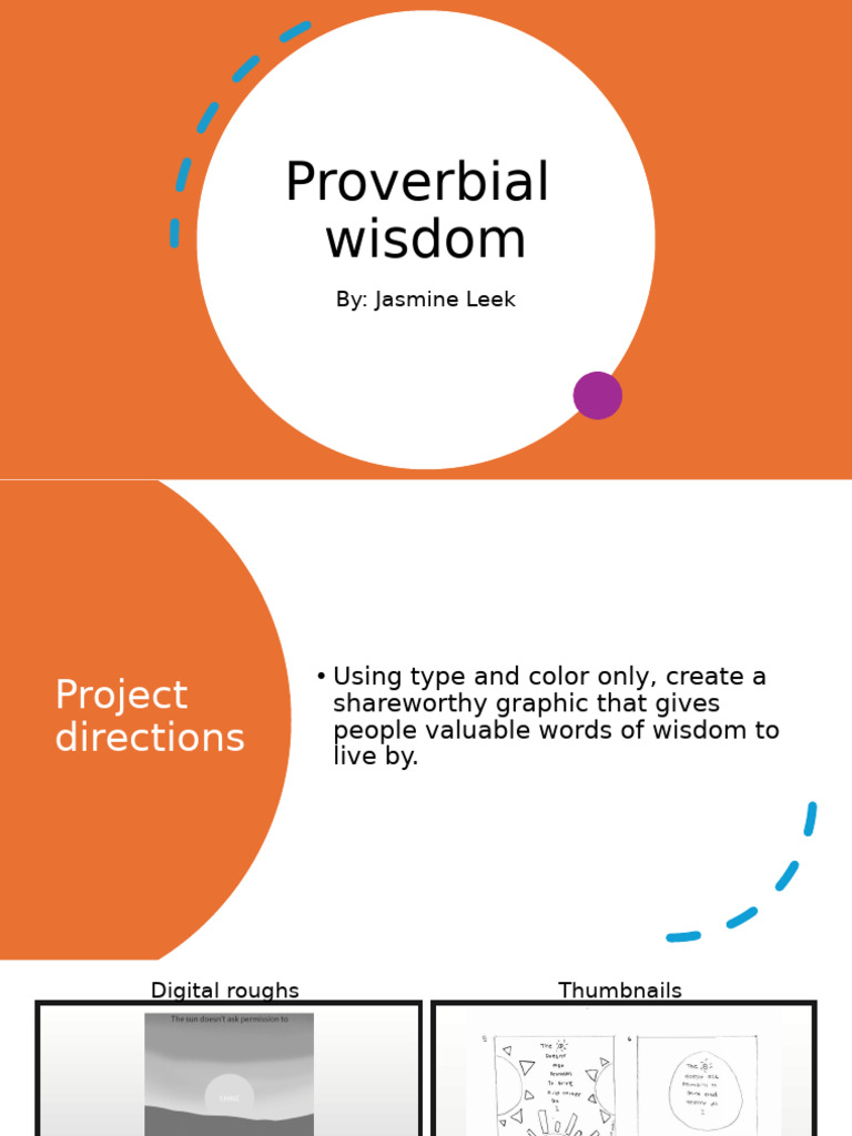 Proverbial Wisdom Graphic Guide | PDF