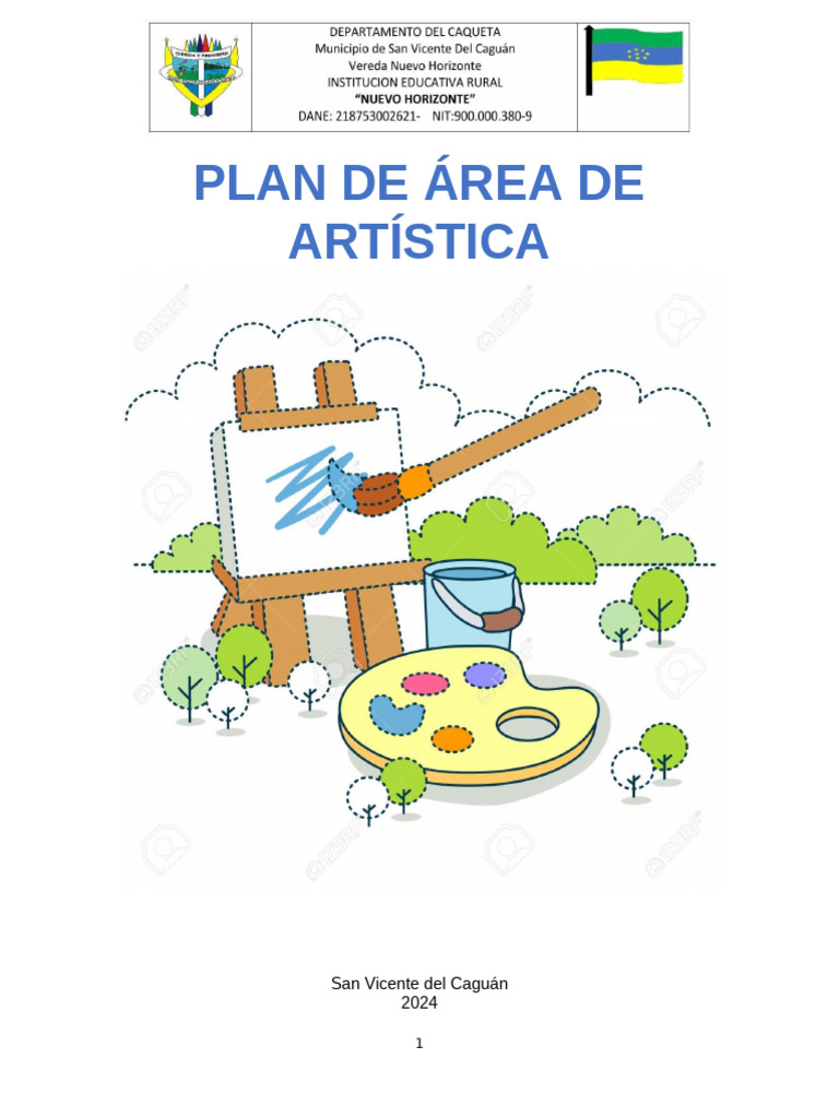 Plan de Area Artistica Actualizado 2024 | PDF | Evaluación | Educación ...
