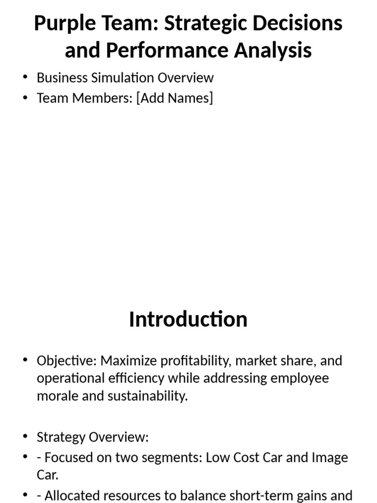 Purple Team Presentation Formatted | PDF | Pricing | Sustainability