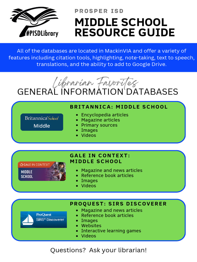 Middle School TexQuest Resource Guide 22-23 | PDF | Human Communication ...