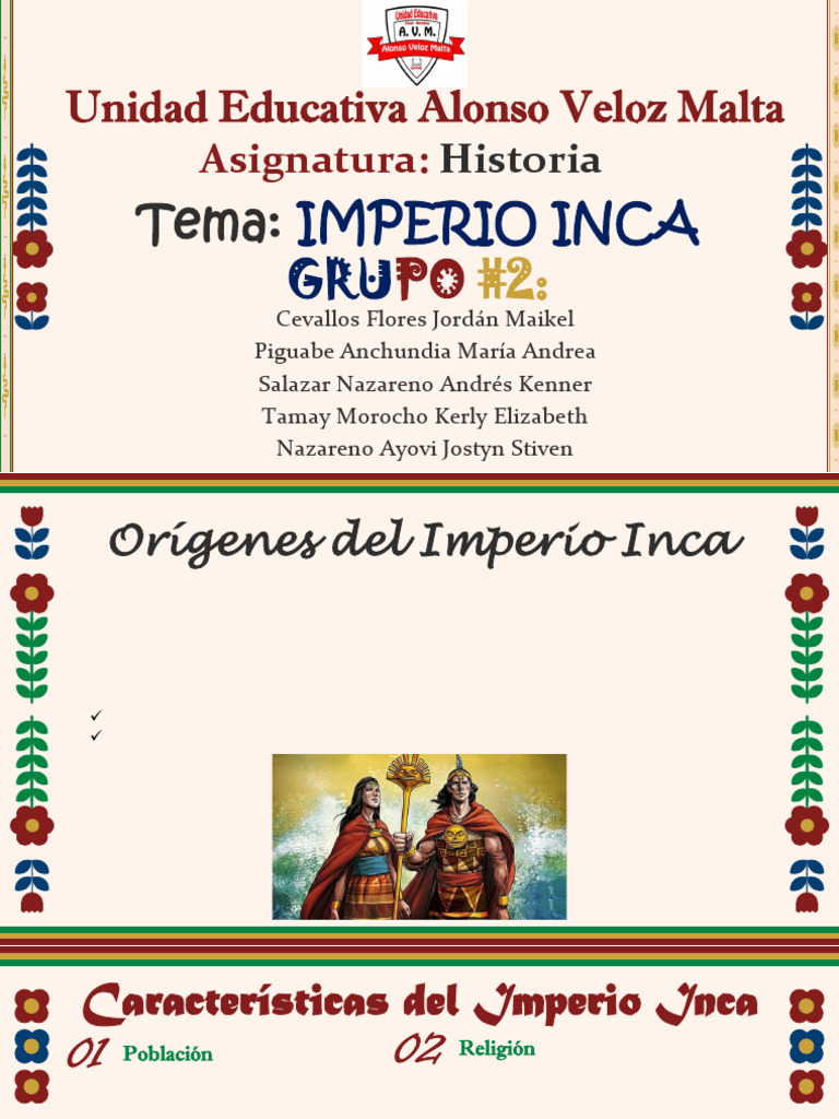 Imperio Inca GRUPO #2 DIAPOSITIVAS | PDF | Imperio Inca | Perú