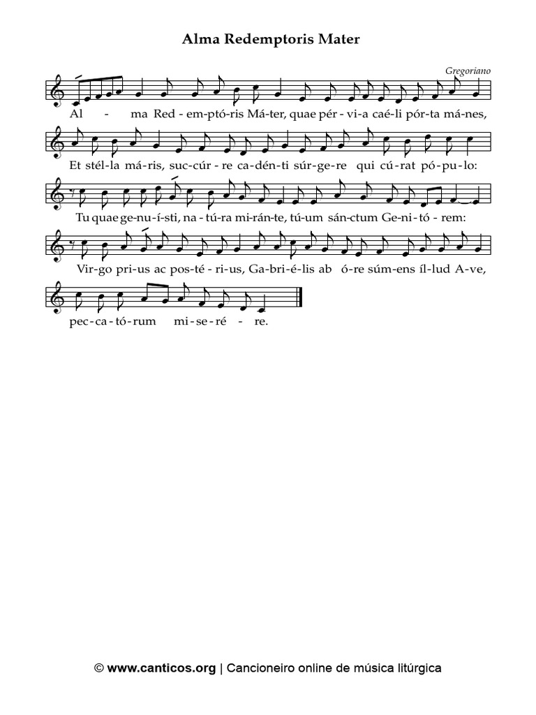 alma-redemptoris-mater-gregoriano | PDF