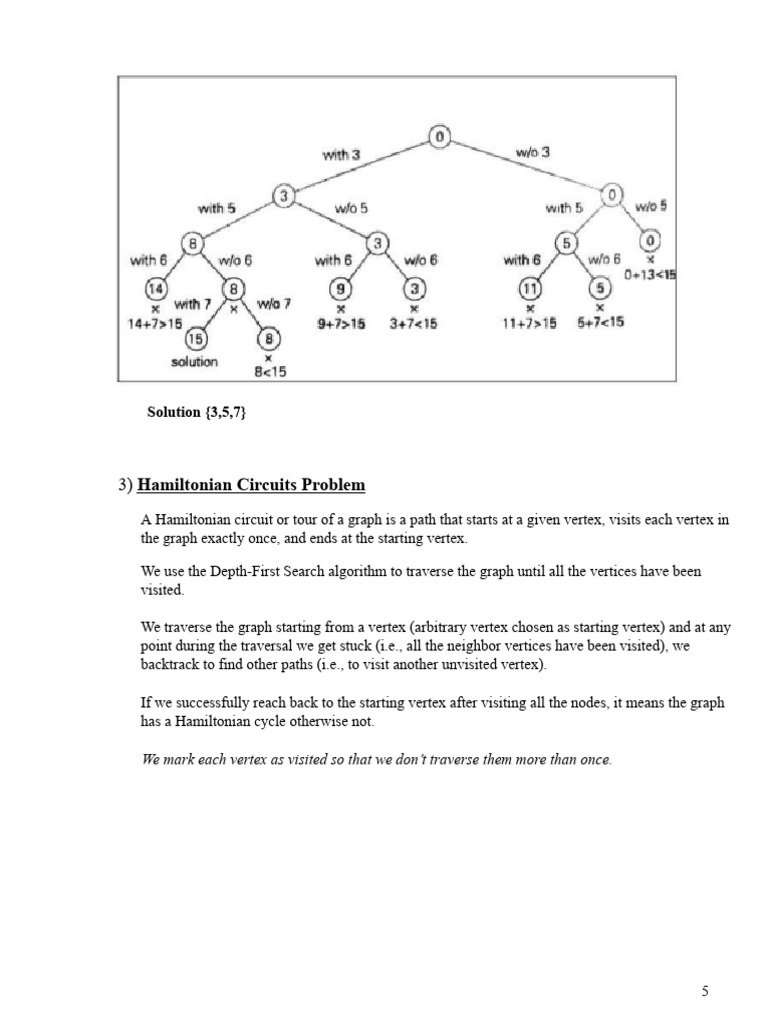 5.3 - Hamiltonian Circuit | PDF | Computational Problems | Algorithms
