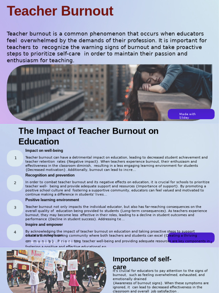 Teacher Burnout What It Is Whom It Effects How It Can Be Recognized ...