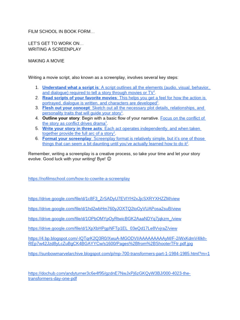 Screenplay Writing Guide and Tips | PDF | Screenplay