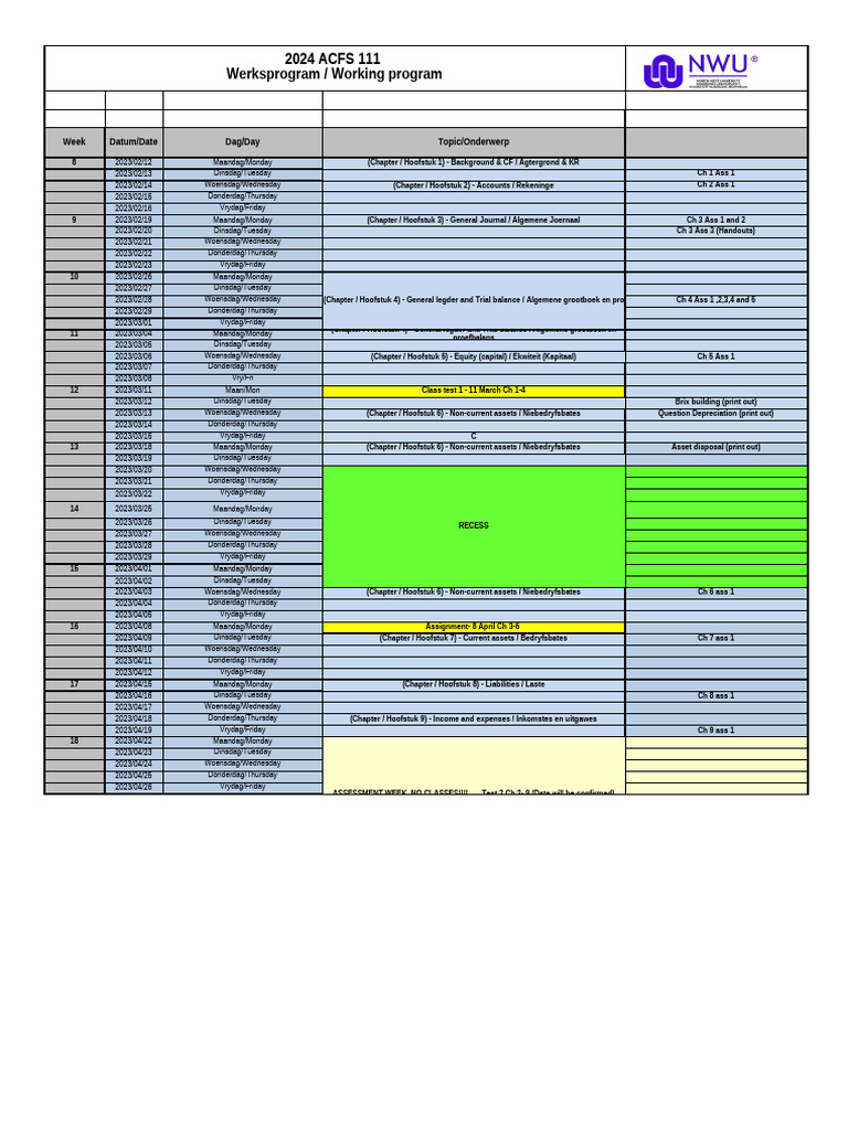 ACCS+111+Detail+work+program+2024-1 | PDF