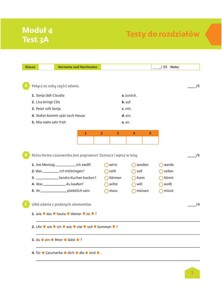 modul 4 Test 3a | PDF