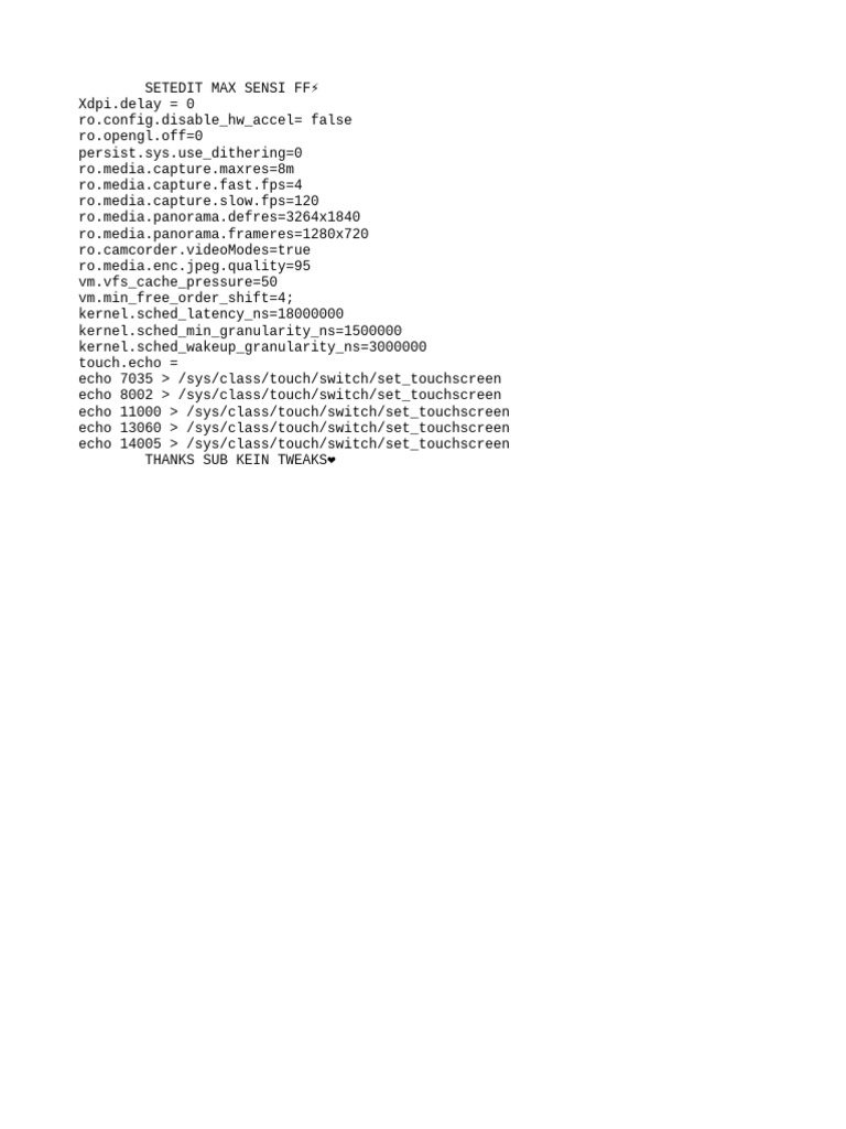 SetEdit Max Sensitivity Settings Guide | PDF