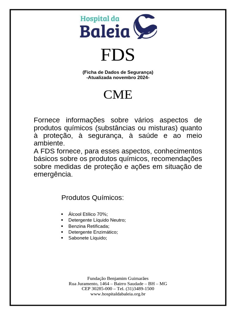 Ficha de Dados de Segurança Atualizada | PDF