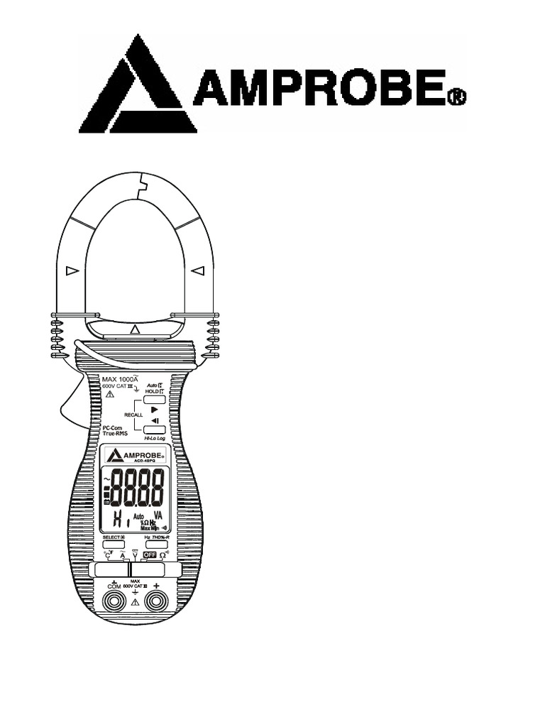 ACD 16 PRO - ACD 16 TRMS PRO - ACD 40PQ - Clamp Meters - Manual de ...