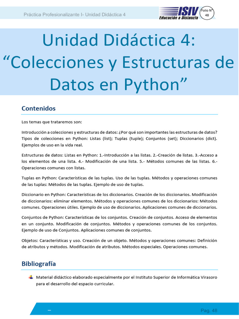 Unidad Didáctica 4 | PDF | Objeto (informática) | Python (lenguaje de ...