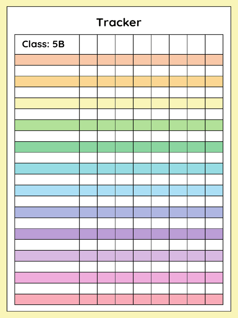 5B Class Tracker Overview | PDF