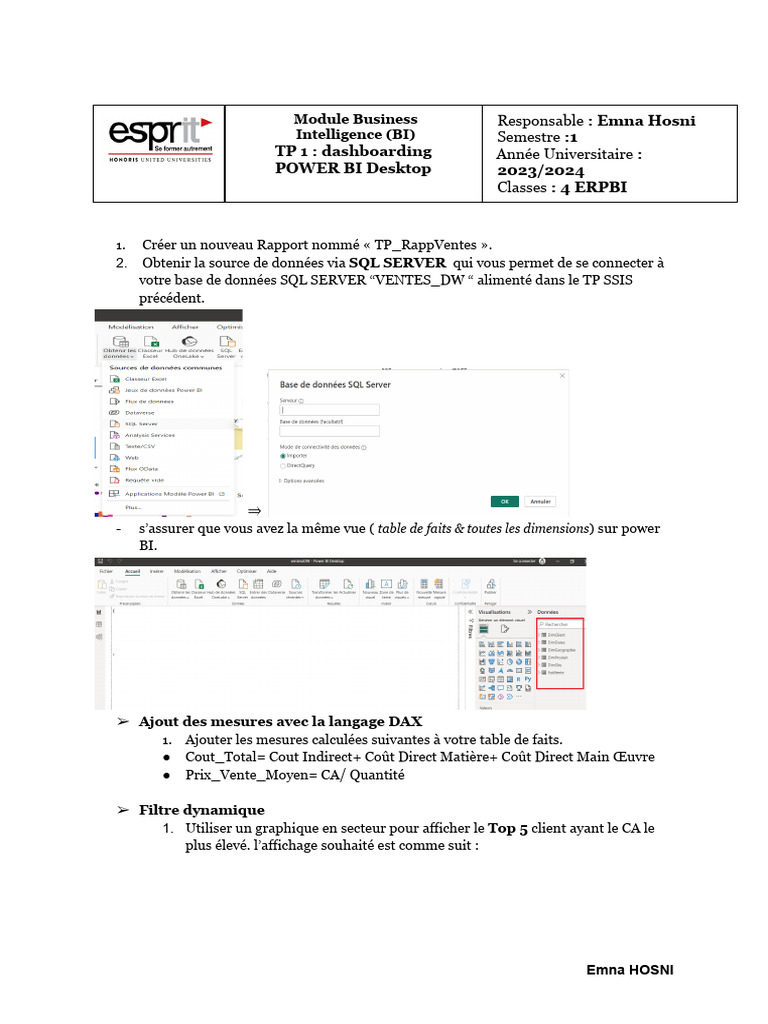 TP Power BI : Dashboarding Ventes | PDF | Informatique