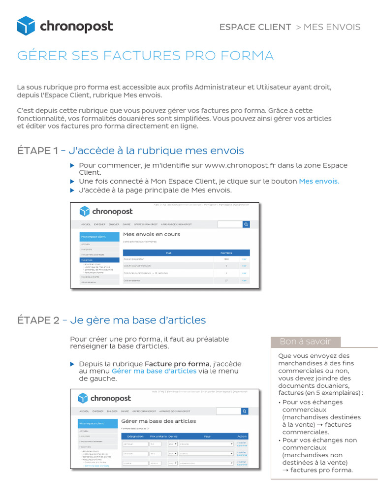 Gestion des factures pro forma en ligne | PDF | Pro forma | Logiciel