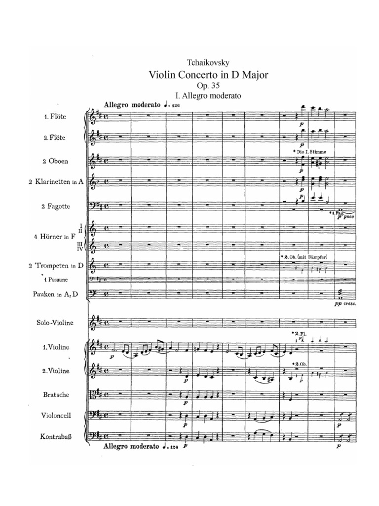 Violin Concerto D Major, Op. 35 Overview | PDF | Music Theory | Violin