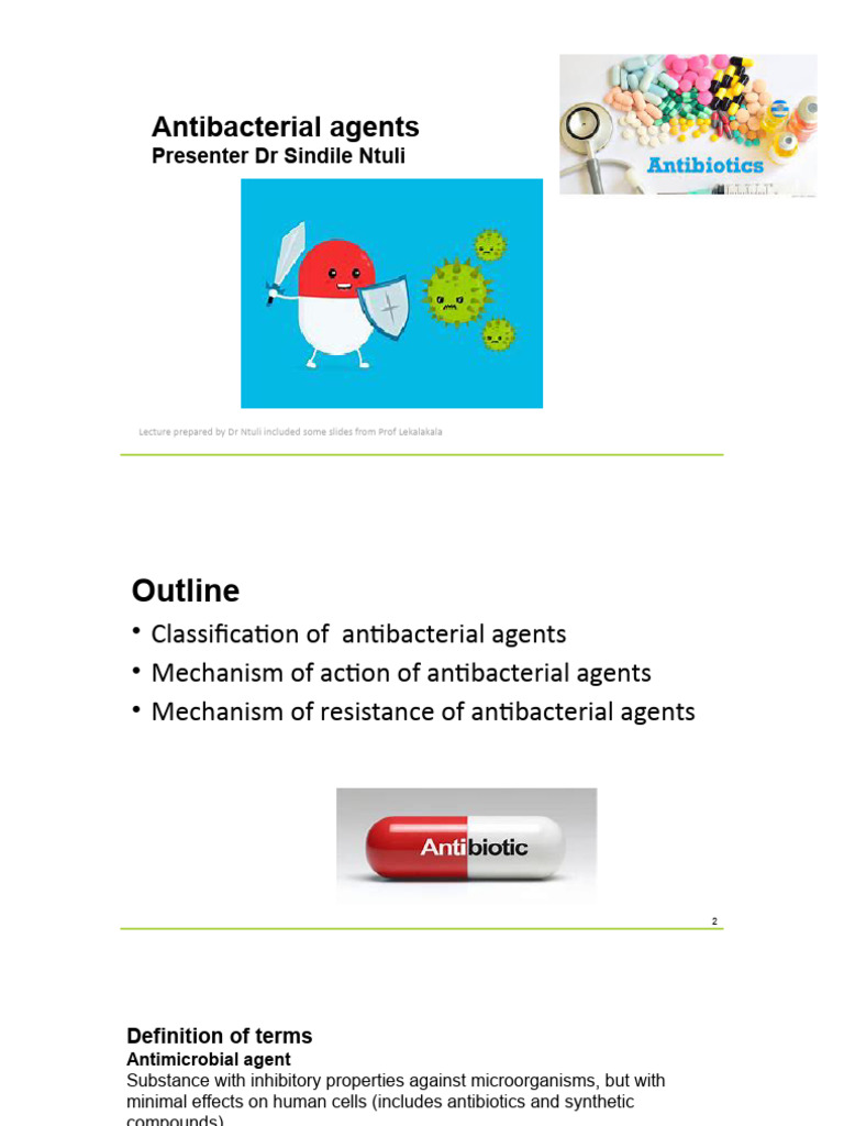 Overview of Antibacterial Agents | PDF | Beta Lactamase | Staphylococcus