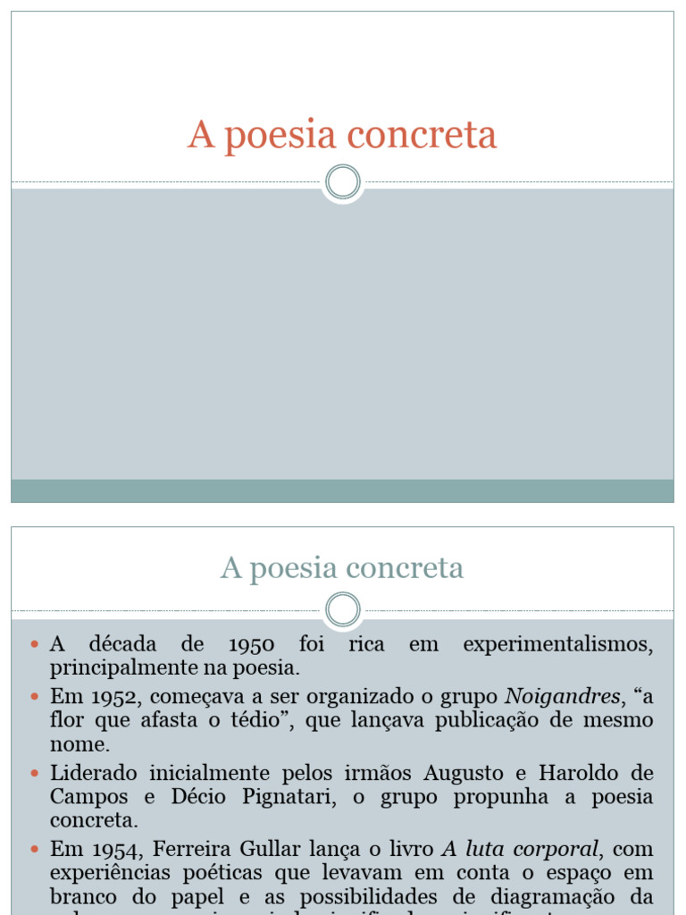 Poesia Concreta: História e Características | PDF | Poesia