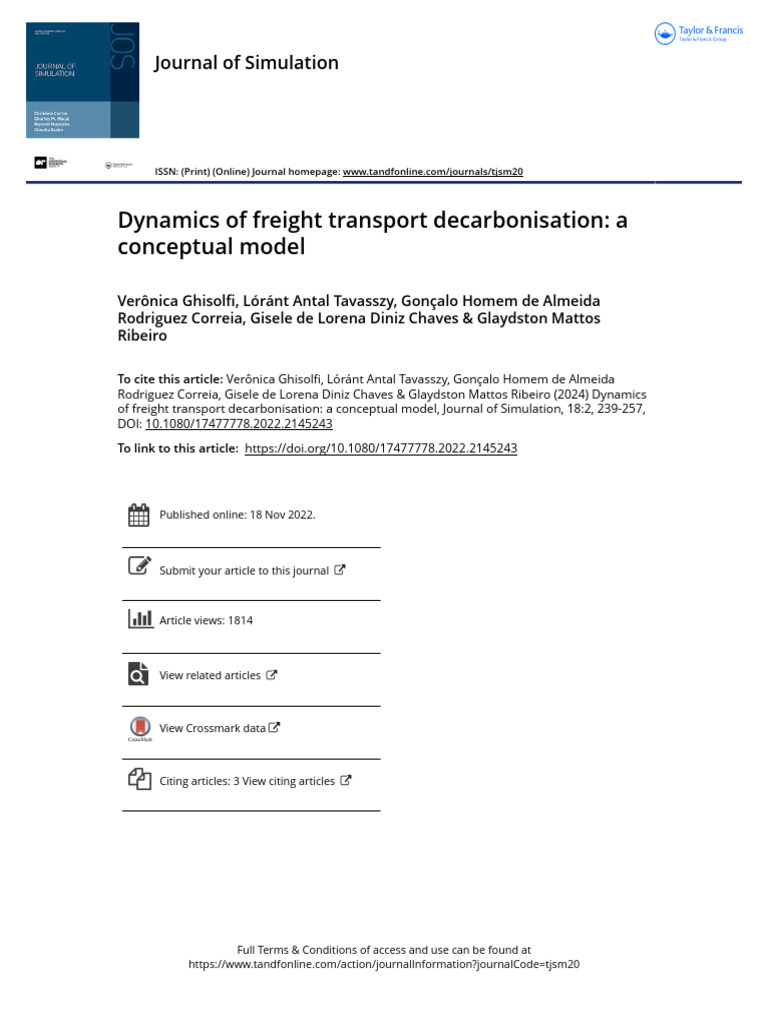 Dynamics of Freight Transport Decarbonisation A Conceptual Model | PDF ...