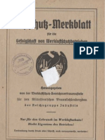 Luftschutz-Merkblatt Für Die Gefolgschaft Von Werkluftschutzbetrieben