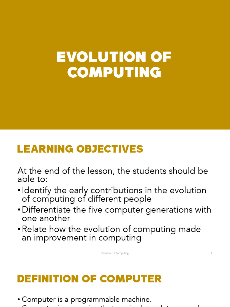 2 - Evolution of Computing | PDF | Integrated Circuit | Random Access ...