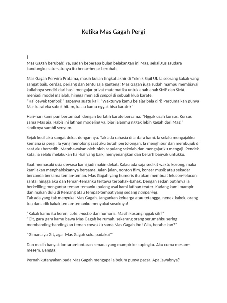 Ketika Mas Gagah Pergi | PDF