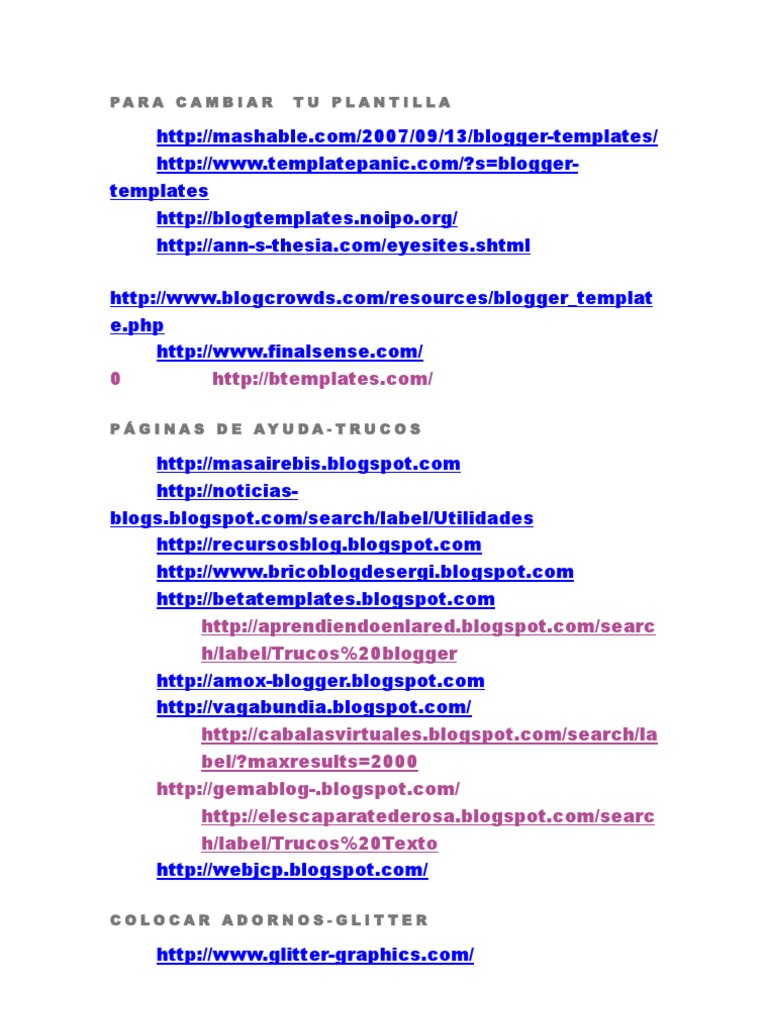Blogger Template Resources and Tips | PDF