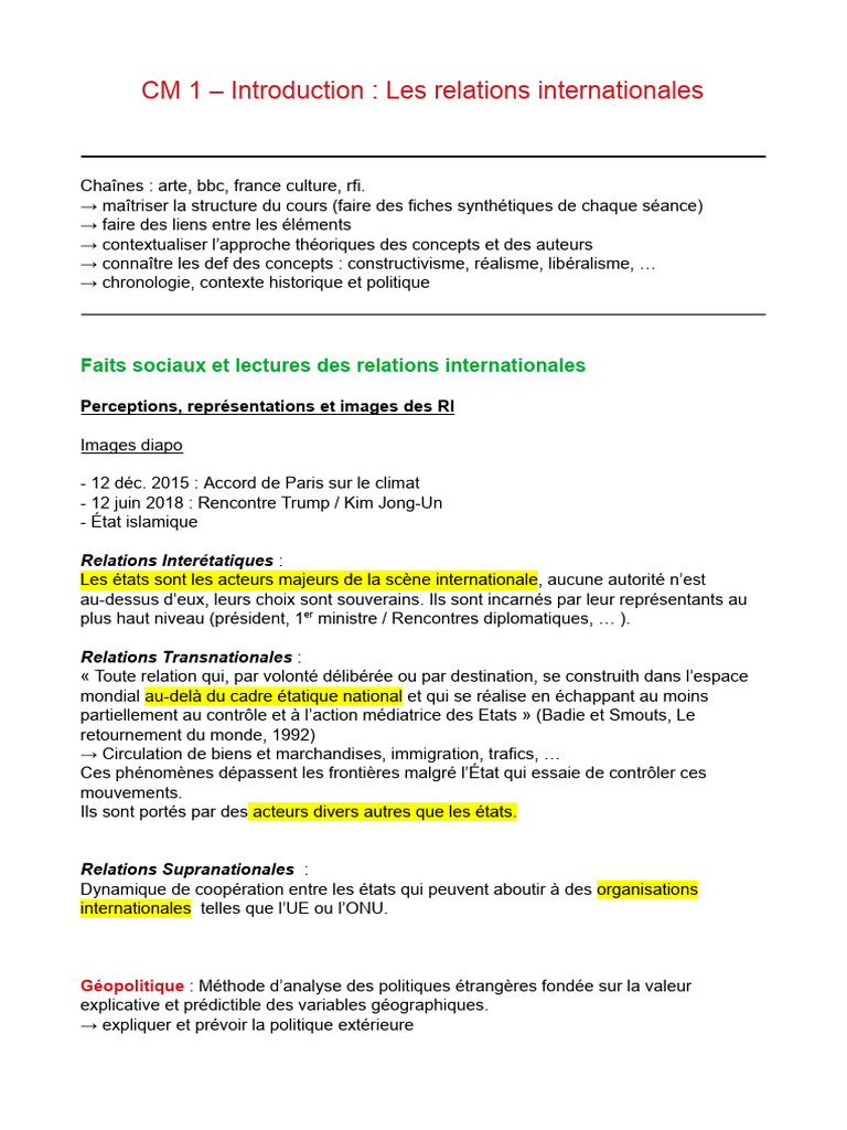 Introduction aux relations internationales | PDF | Marxisme | État
