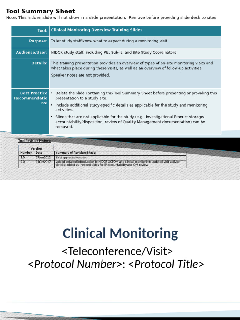 clinical-monitoring-training | PDF | Institutional Review Board | Databases