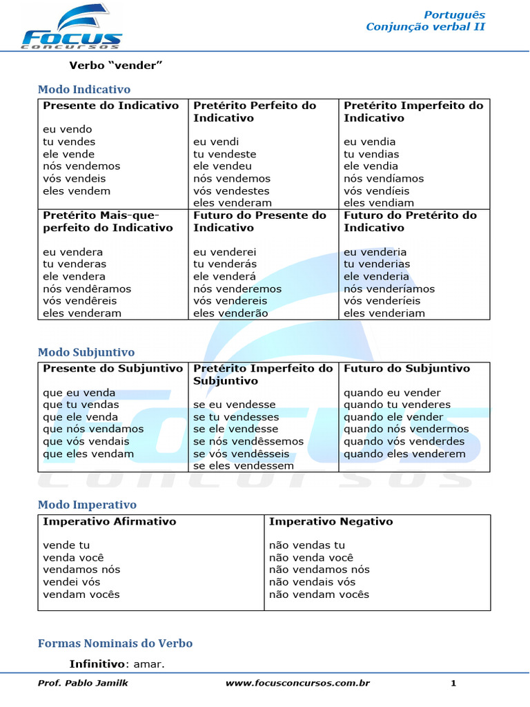 Verbos no Pretérito Perfeito | PDF | Relações sintáticas | Mecânica da ...
