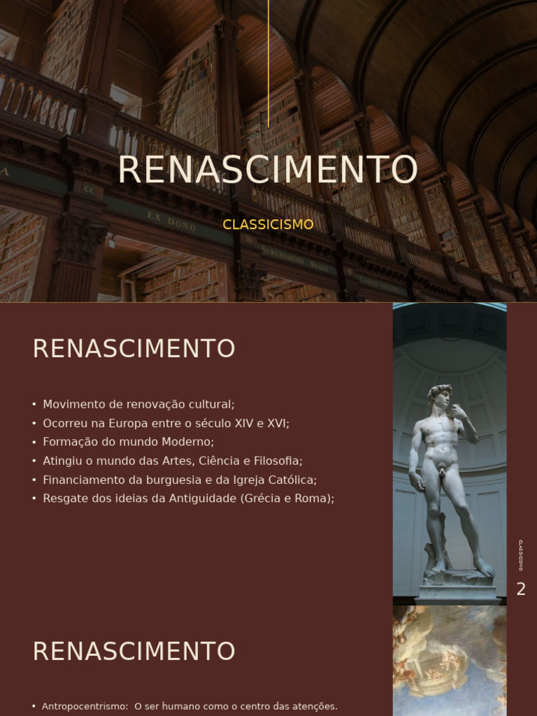 RENASCIMENTO - Classicismo | PDF | Classicismo | Renascimento