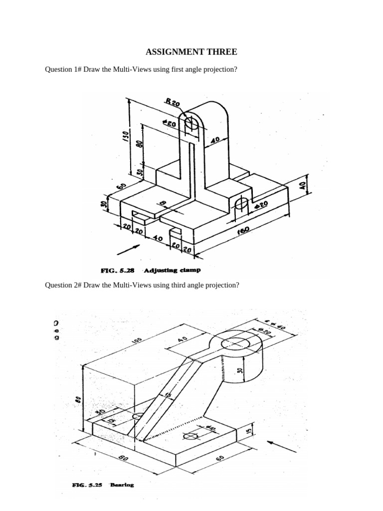 First Angle Projection Multi-Views | PDF
