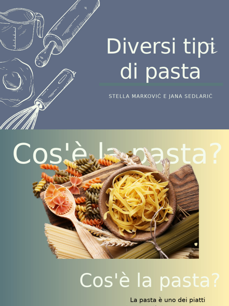 Diversi Tipi Di Pasta | PDF