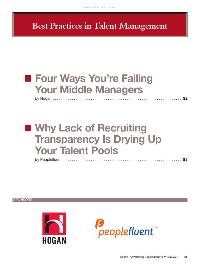 WF1013 BP in Talent MGMT | PDF | Employment | Industrial And ...