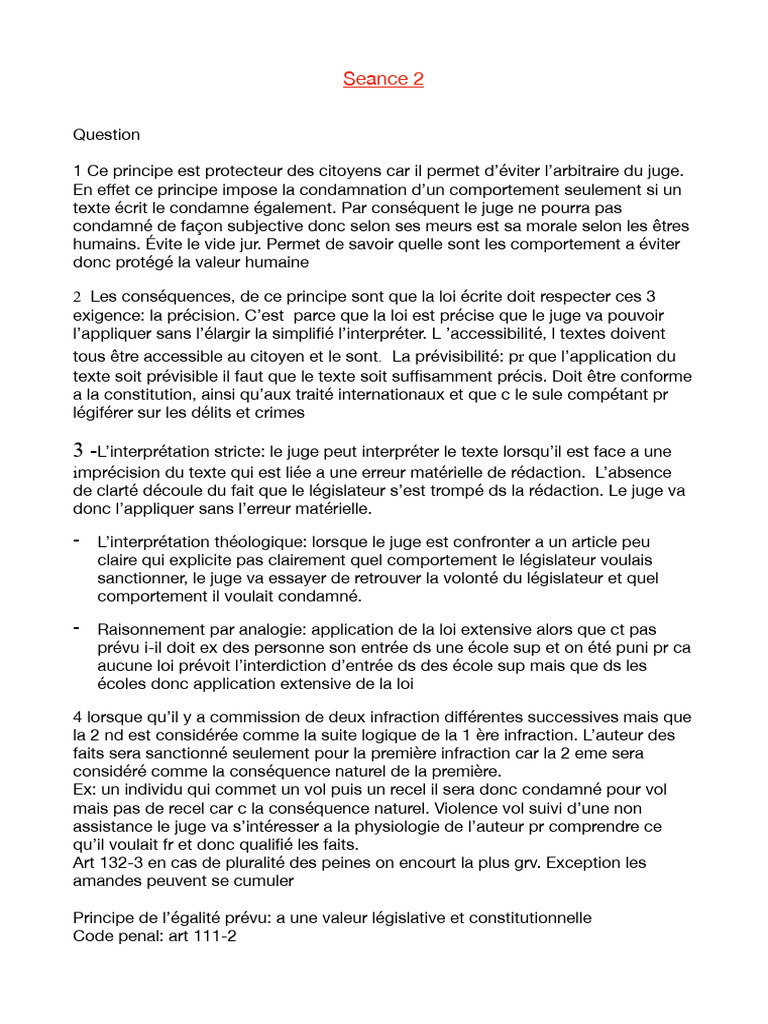 Principe de légalité et jurisprudence pénale | PDF | Crimes | Crime et ...