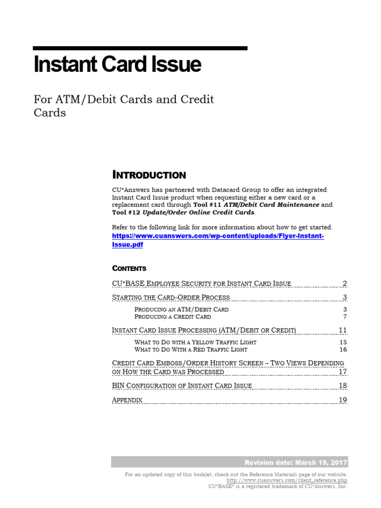 Instant Card Issuejju | PDF | Debit Card | Automated Teller Machine