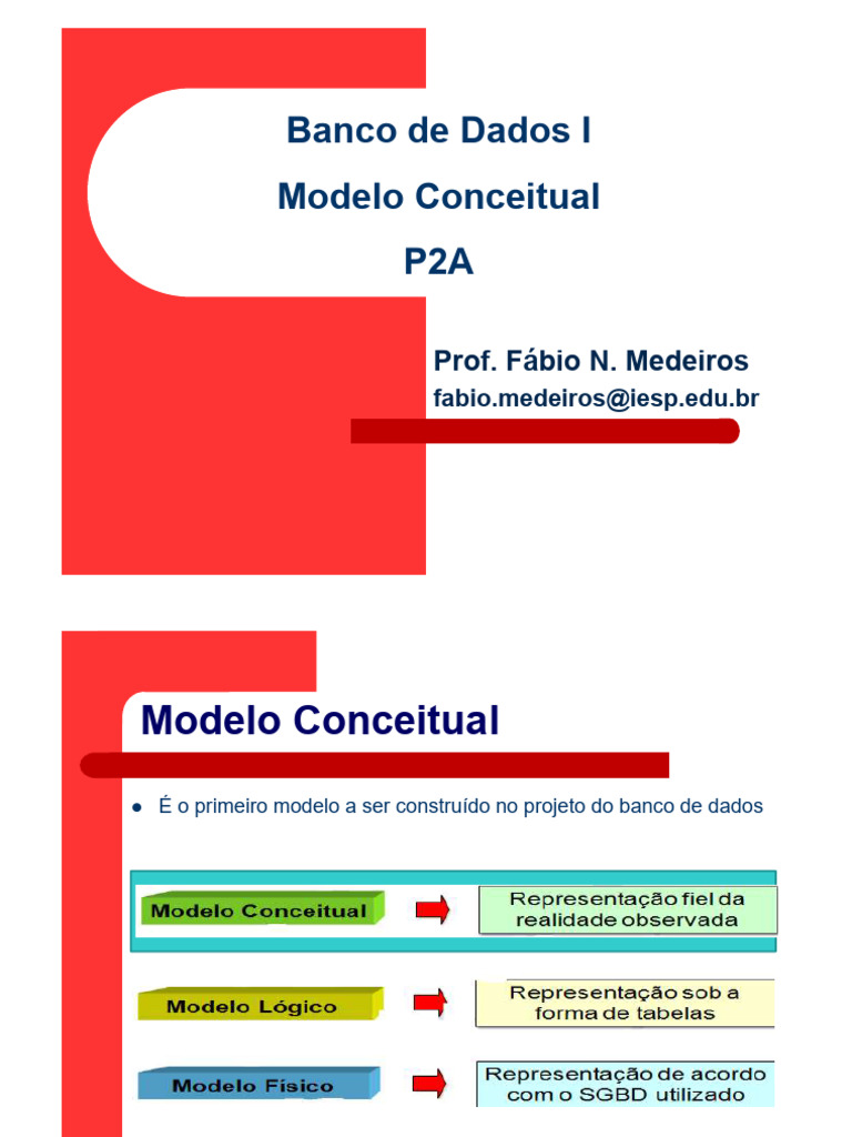 Modelo Conceitual de Banco de Dados | PDF | Bancos de dados | Conjunto ...