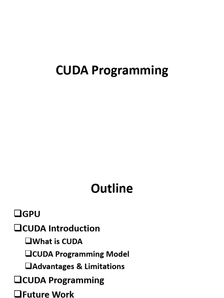 Cuda Programming In Cpp