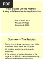 Download Four Square Writing Method Presentation by DIane Brown SN80412772 doc pdf