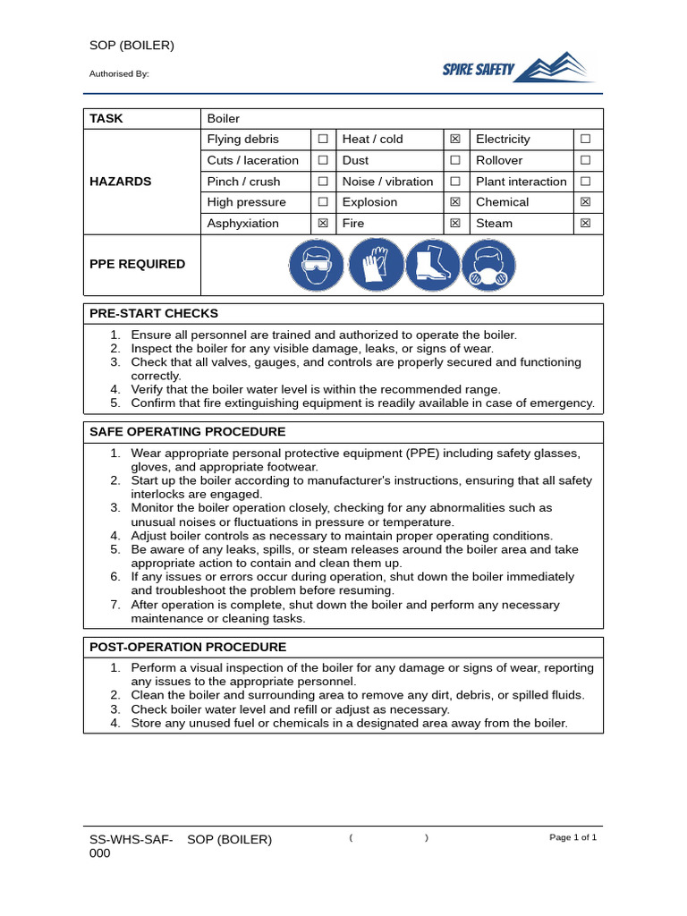 Boiler Safety and Operation Guide | PDF