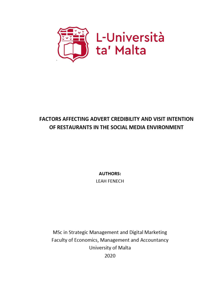 20MSMM034 | PDF | Credibility | Social Media