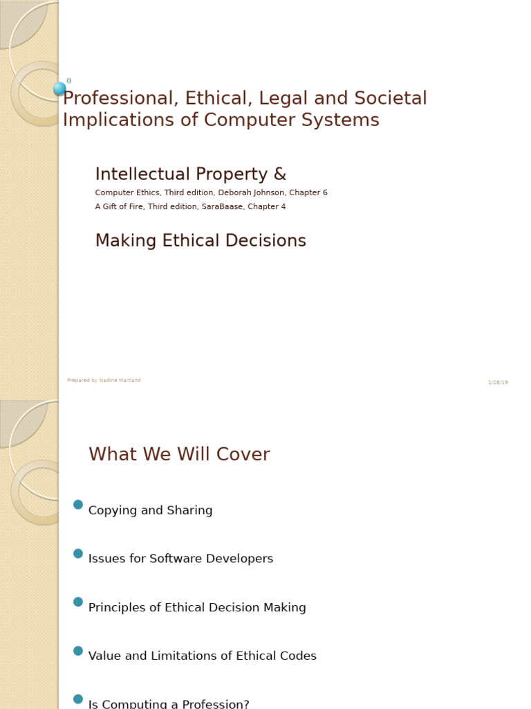 Professional Ethics - Lecture 2 - Intellectual Property | PDF | Digital ...