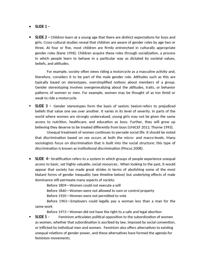 Feminism and Gender Imbalance | PDF | Feminism | Gender Studies