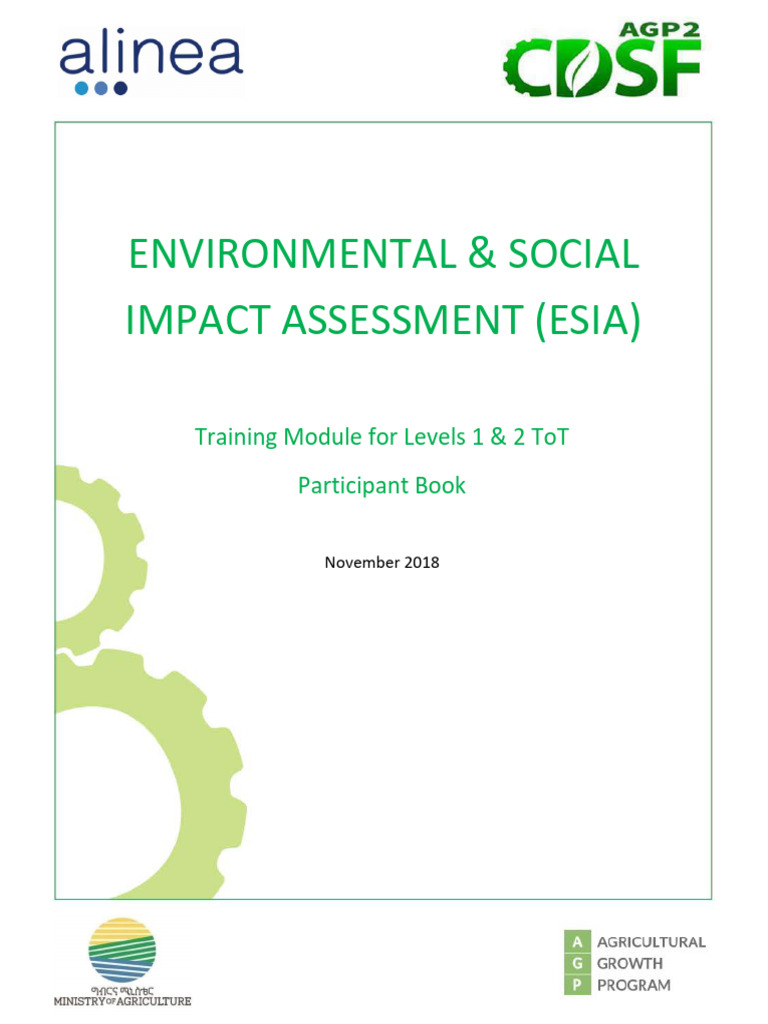 ESIA Training Module for Levels 1 & 2 | PDF | Environmental Impact ...